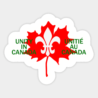 Unity in Canada Sticker